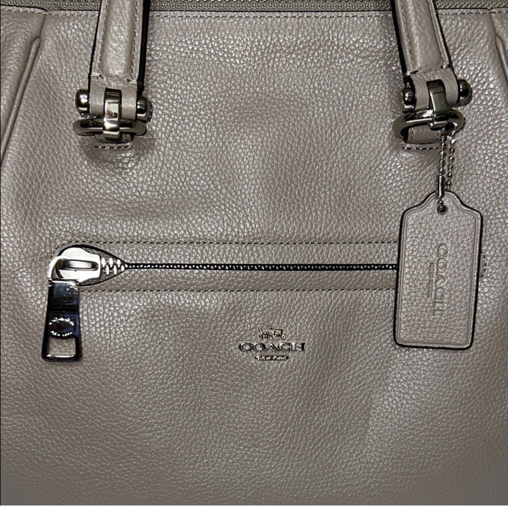 Coach Prairie Satchel in Polished Pebble Leather in Taupe - Picture 2 of 5